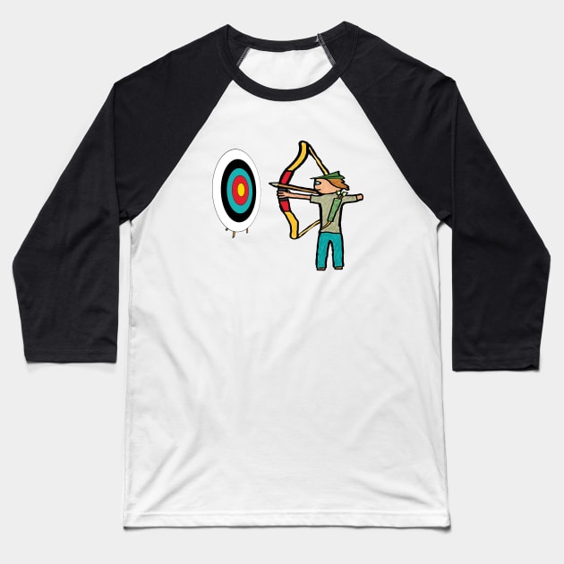 Archery Baseball T-Shirt by Mark Ewbie